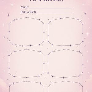 Lectura numerológica personalizada: Carta celestial estética