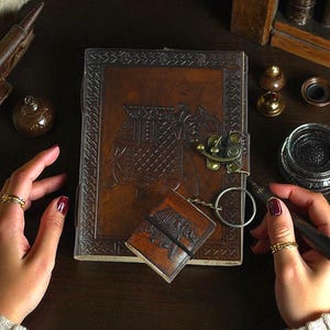 Elephant Embossed Leather Journal | Refillable Vintage Diary | 200 Unlined Deckle Pages | Handmade Sketchbook | Travel Gift Notebook