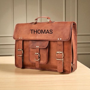 Personalized Leather Messenger, Laptop Bag, Briefcase, Cross-Body, Office Handbag, Rustic Vintage Messenger Bag Valentine Gifts for Men