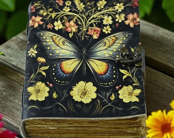 Luna Moth Leather Book of Shadows: Handmade Witchcraft Grimoire