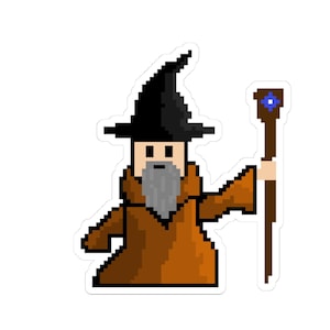 Wizard Kiss-Cut Stickers, Magic Themed Decals for Laptops, Journals, Gifts for Fantasy Lovers, D&D Accessories, Enchanted Stickers