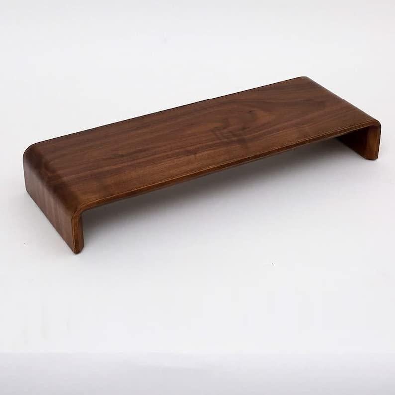 Monitor Stand handmade of Solid Wood - Monitor Riser - Desk Organizer - Printer, Tv, Speaker, Laptop Stand
