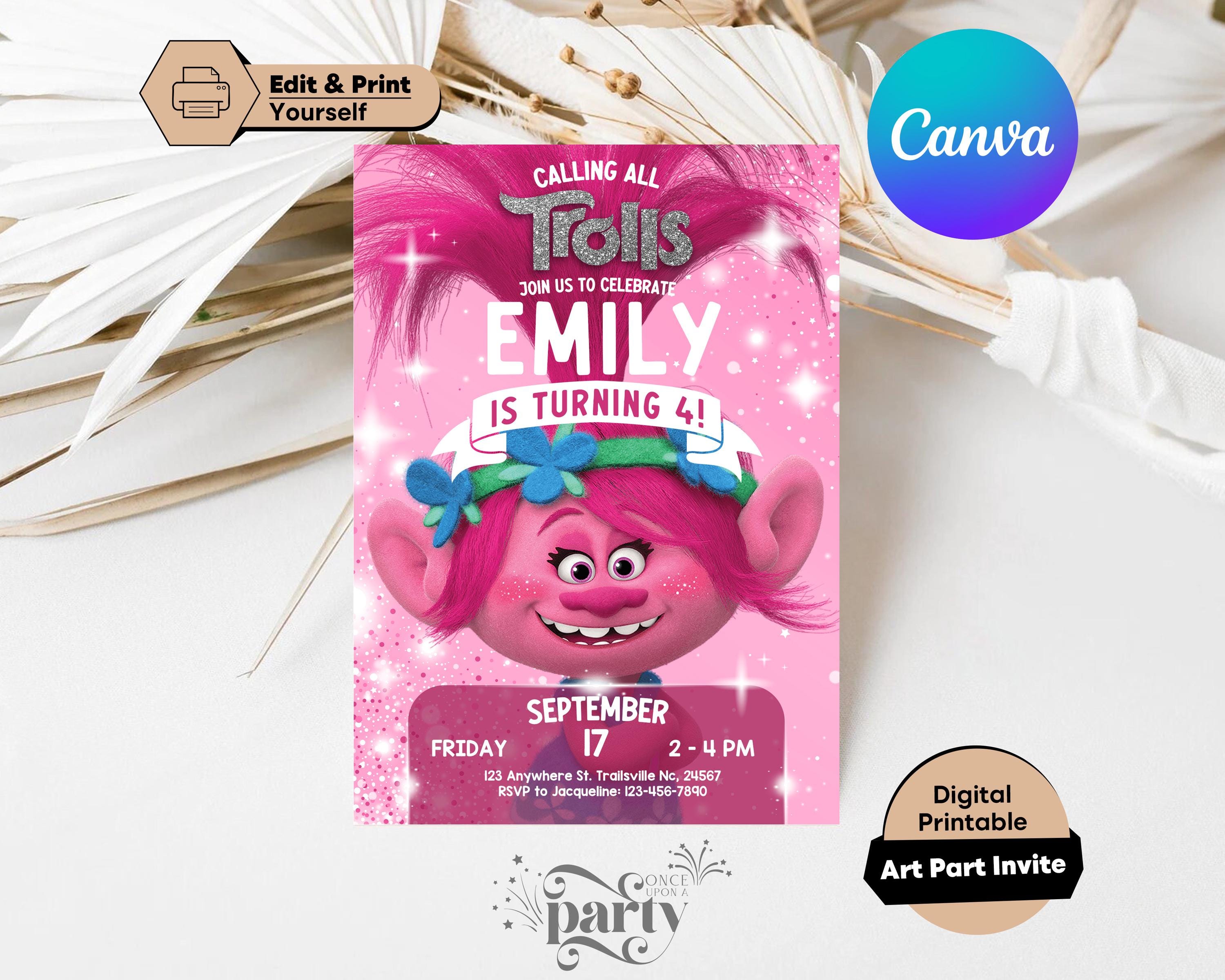 Troll Poppy Birthday Cards - Österreich Produktbild-Vorschau 3