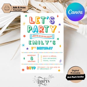 Editable Art Birthday Party Invitation, Art in Party Birthday Party Invite, Art Painting Artist Birthday Mobile Invitation