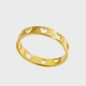 Heart Band Ring in 18K Gold Vermeil – Minimalist Love in Every Curve