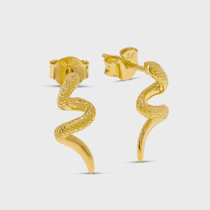Serpent Studs in Sterling Silver – Symbolic Snake Earrings