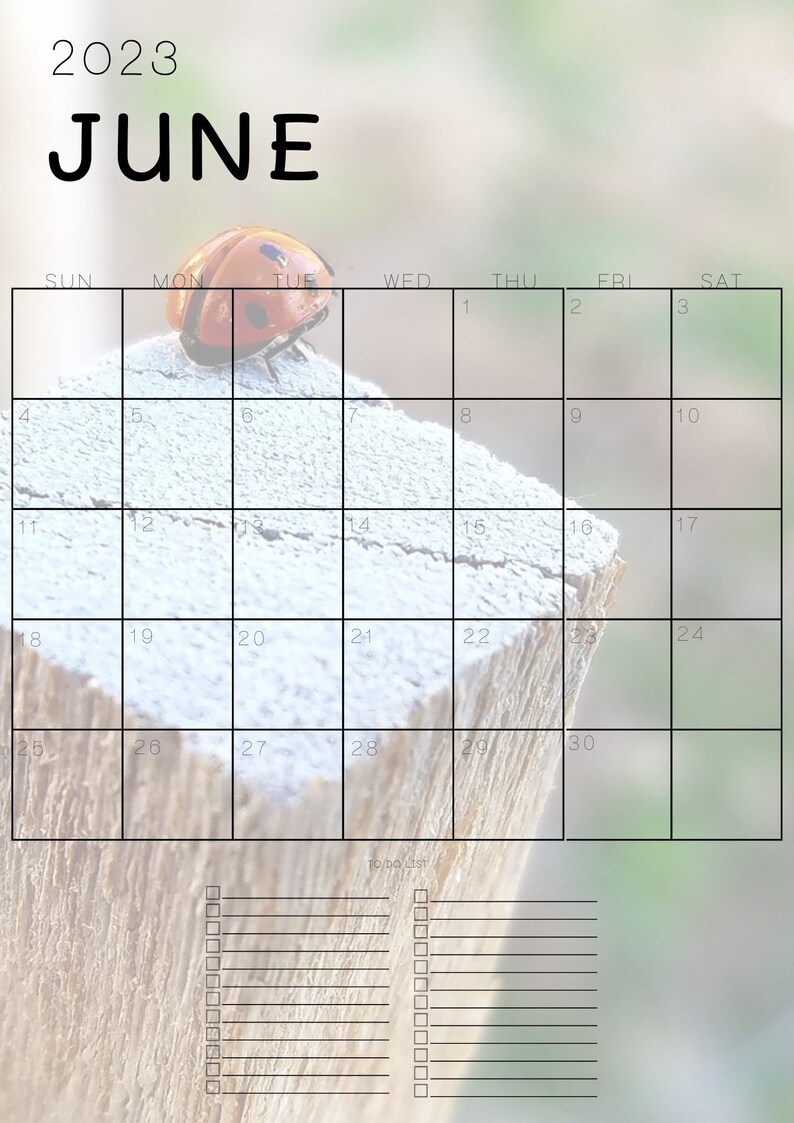 Printable Monthly Nature Calendar May Through September - Etsy