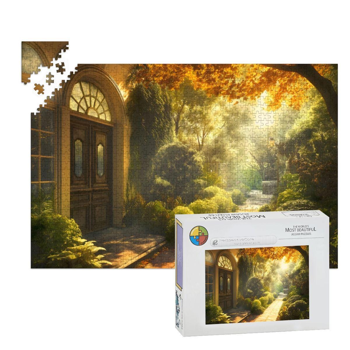 XL Wooden Puzzle 1000 Pieces - Idyllic Garden Path