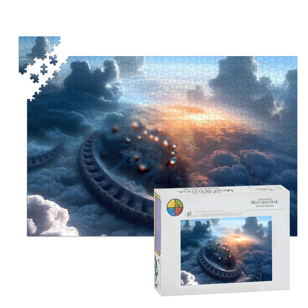 XL Wooden Puzzle 1000 Pieces - Mystical Above The Clouds