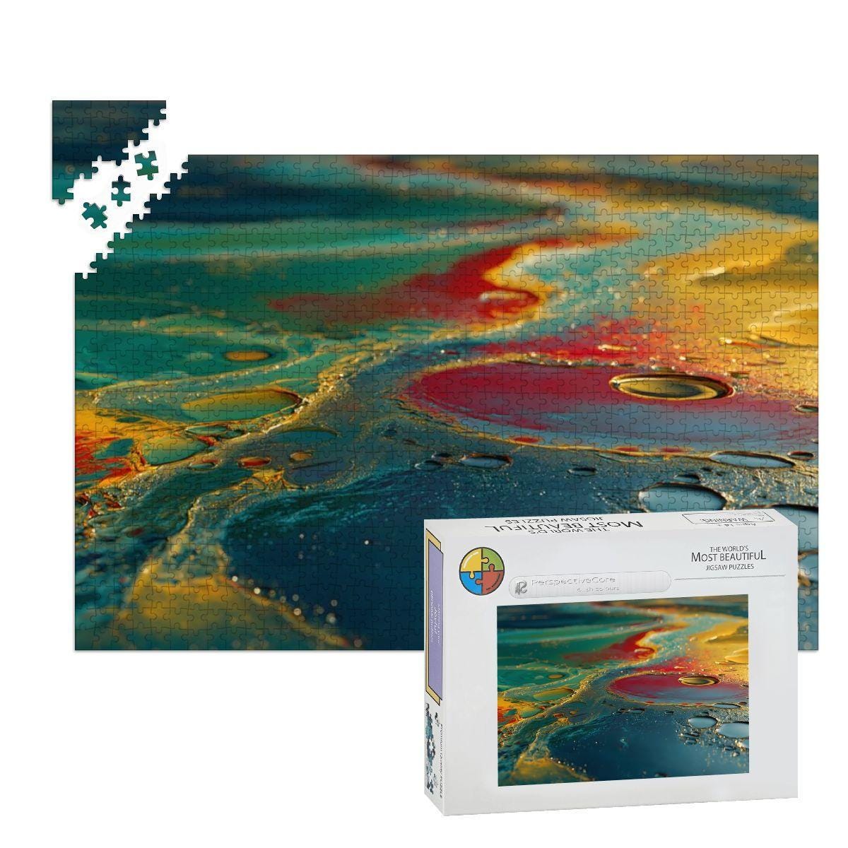 XL Wooden Puzzle 1000 Pieces - Oilish Colours