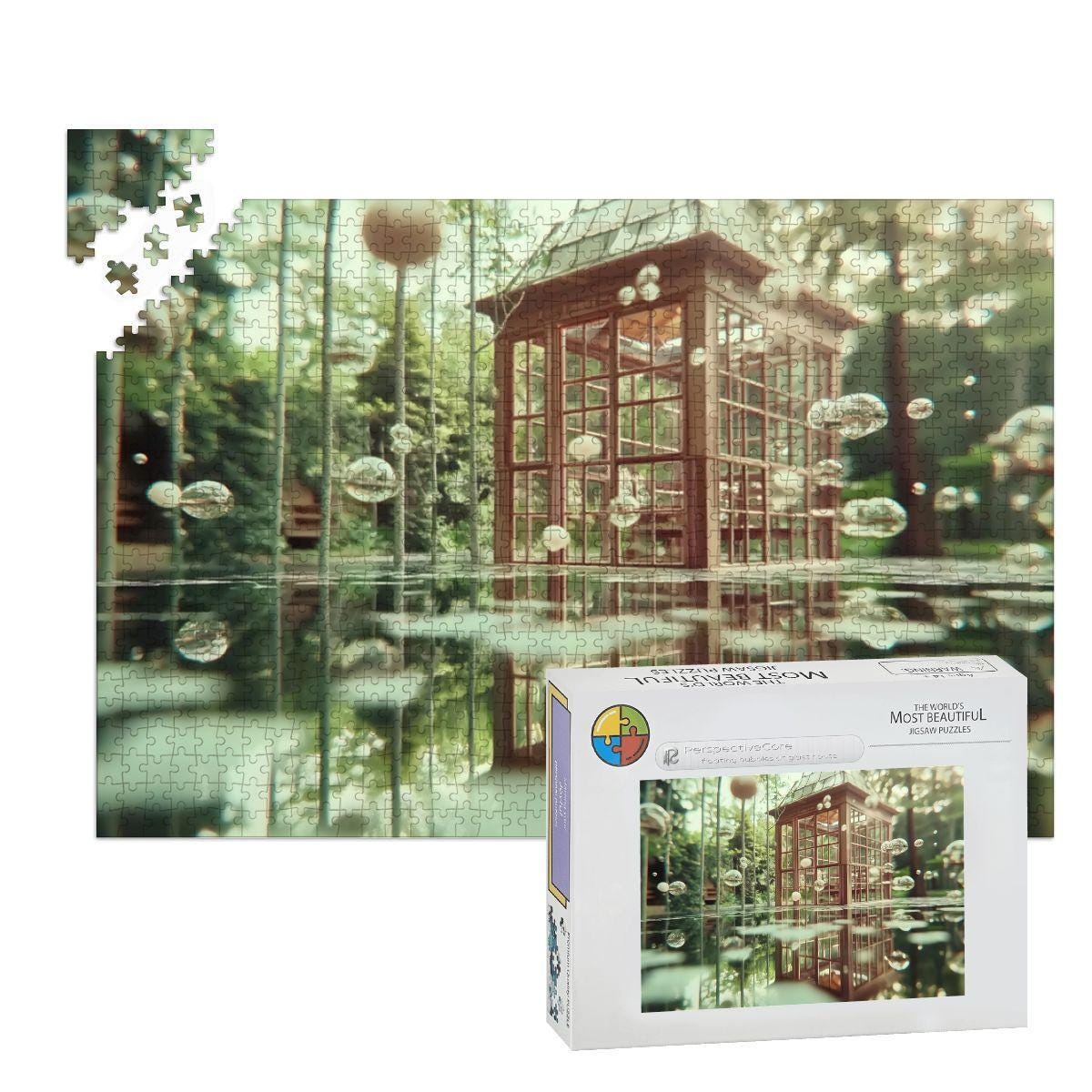 XL Wooden Puzzle 1000 Pieces - Floating Bubbles At Glass House