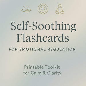Tarjetas de autocontrol para la regulación emocional / Tarjetas imprimibles de habilidades de afrontamiento / Kit de herramientas de salud mental para adultos, niños y adolescentes (PDF)