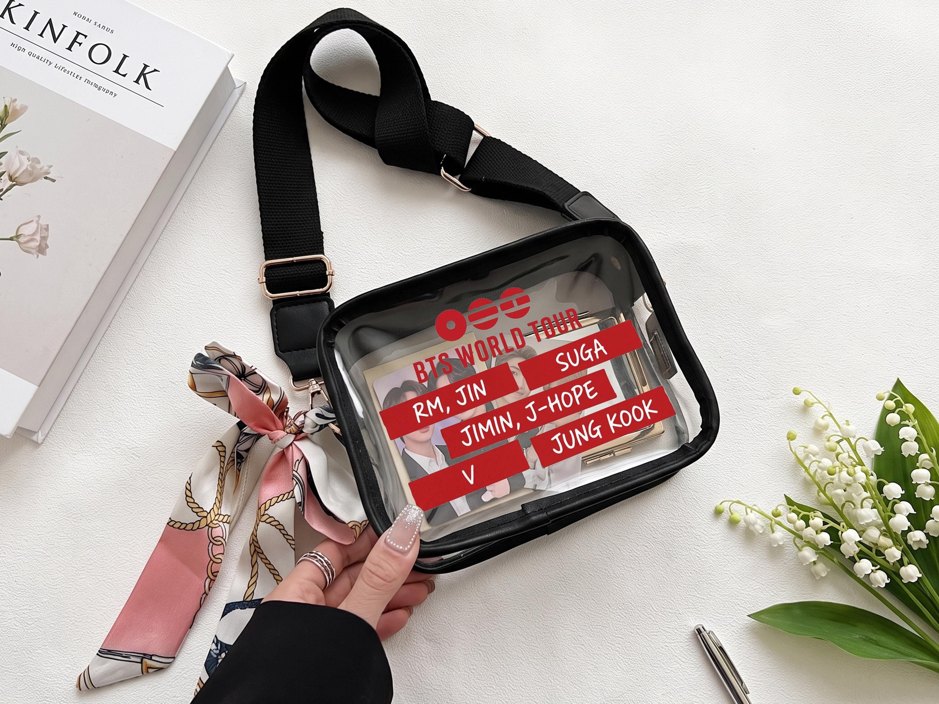 抜けなしBTS WORLD TOUR クリアショルダーバッグ Bts Transparent Bag - Etsy