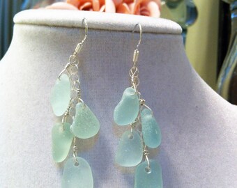 Pretty Hawaiian Beach Sea Glass Earrings