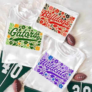 Custom Mascot Team PNG, Boho Floral Design (Digital File)