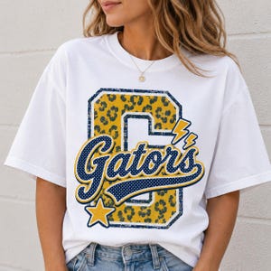 Mascota escolar personalizada con estampado de leopardo en formato PNG, diseño de equipo escolar moderno, equipo de fútbol americano, béisbol y sóftbol en formato PNG, espíritu escolar en formato PNG imagen 4