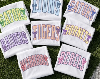 Benutzerdefinierte Schulmaskottchen Digitale Datei, Boho Blumen PNG, Schulgeist Team Png-Datei, Fußball Baseball Softball Team Shirt