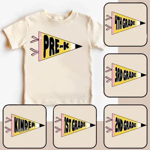 Back to School Pennant Flag PNG Bundle, First Day of School Pencil Flag Bundle, Kindergarten, Pre-k 1st/2nd/3rd/4th Grade Sublimation