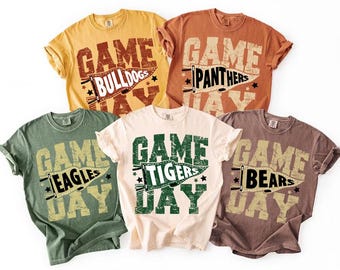Custom School Mascot Game Day Retro Design PNG, Custom School PNG, Custom Mascot PNG, Personalized Football Png, School Spirit Png