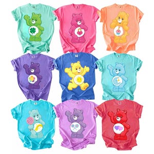 Care Bear Costume Shirt, Care Bear Shirt, Bears Group Matching Shirt, Funshine Bear Shirt, Teacher Halloween Costume, Grumpy Care Bear Shirt