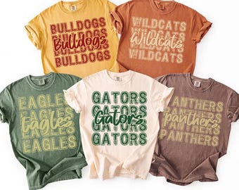 Custom School Mascot Game Day Retro Design PNG, Custom School PNG, Custom Mascot PNG, Personalized Football Png, School Spirit Png