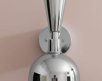 Aplique de pared vintage de latón italiano - Iluminación moderna de mediados de siglo