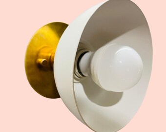 Lámpara empotrada moderna de 1 luz pequeña, lámpara de tocador moderna de latón, accesorio de iluminación para cocina
