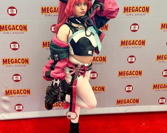 Custom Anime Inspired Cosplay Costume – Yvonne-Inspired Futuristic Game Outfit, Full Set with Accessories | The Cosplay Syndicate