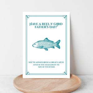 Carte de fête des pères drôle de pêche, carte d'anniversaire - Carte imprimable Blague de pêche | Modèle Canvas, téléchargement immédiat