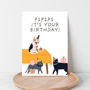 Leuke verjaardagskaart voor katten - perfect voor kattenmoeders, -papa's en kattenliefhebbers