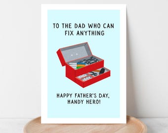 Fathers day handy hero card for dad