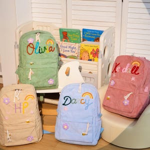 Custom Kids Backpack With Name | School Bag | Toddler Book Bag | School Bag for Kids | Children&#39;s Backpack | Gift for Kids | Back to School