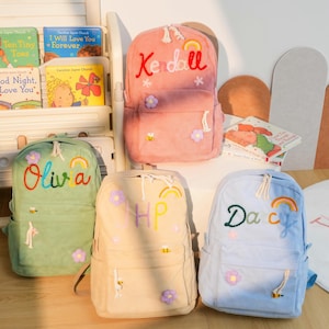Kids Backpack, School Bag, Custom Backpack with Name, Preschool Backpack, Toddler Book Bag, Back to School Gift for Kids, Gift for Girls/Boy