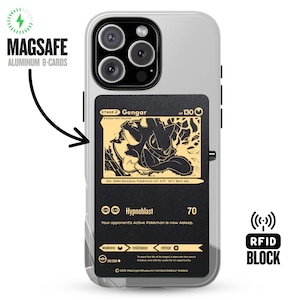 Pokemon GENGAR Card Holder Magsafe RFID BLOCKING Aluminum Wallet Holds up  to 8 Cards for Iphone, Samsung, Magsafe Cases and More! - Etsy