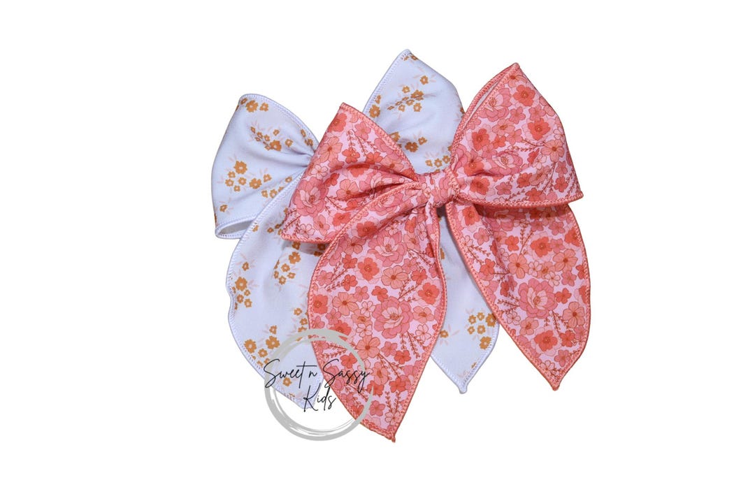 Fall Floral Hair Bow, 5 Inch, Boho Autumn - Etsy