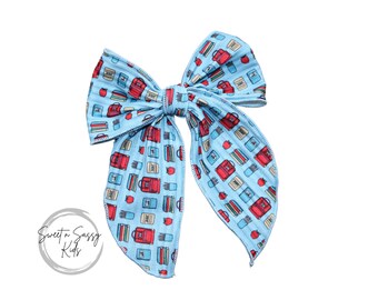 Back To School Hair Bow, 5.5 inch, School Supplies