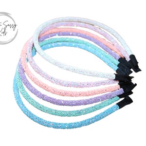 Easter Chunky Glitter Headband, Hard Headband, Hair Accessories, Toddler Girl Headband, Glitter Headband, Sparkly, Pastel Headband, Spring