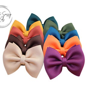 Solid Puffy Bows, Fall Puffy Bows, Baby Headband, Girls Hair Bow, Big Bow, Fall Pictures, Thanksgiving Hair Bows, Puff Bow Headbands, Solids