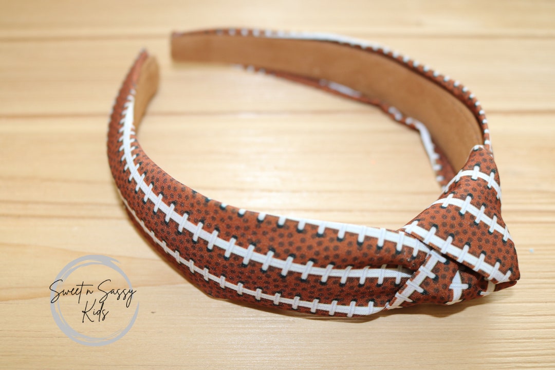 Football Headband, Top Knot Headband, Hard Headband, Hair Accessories