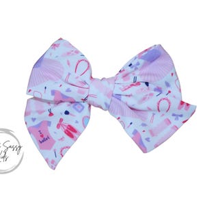 Ballet Bow, Dance Hair Bow, 4.5 inch bow, Girls Bow, Ballet Hair Bow, Dance Class Bow, Pigtail Bows, Ballerina Bow, Ballerina Tutu Bow, Pink