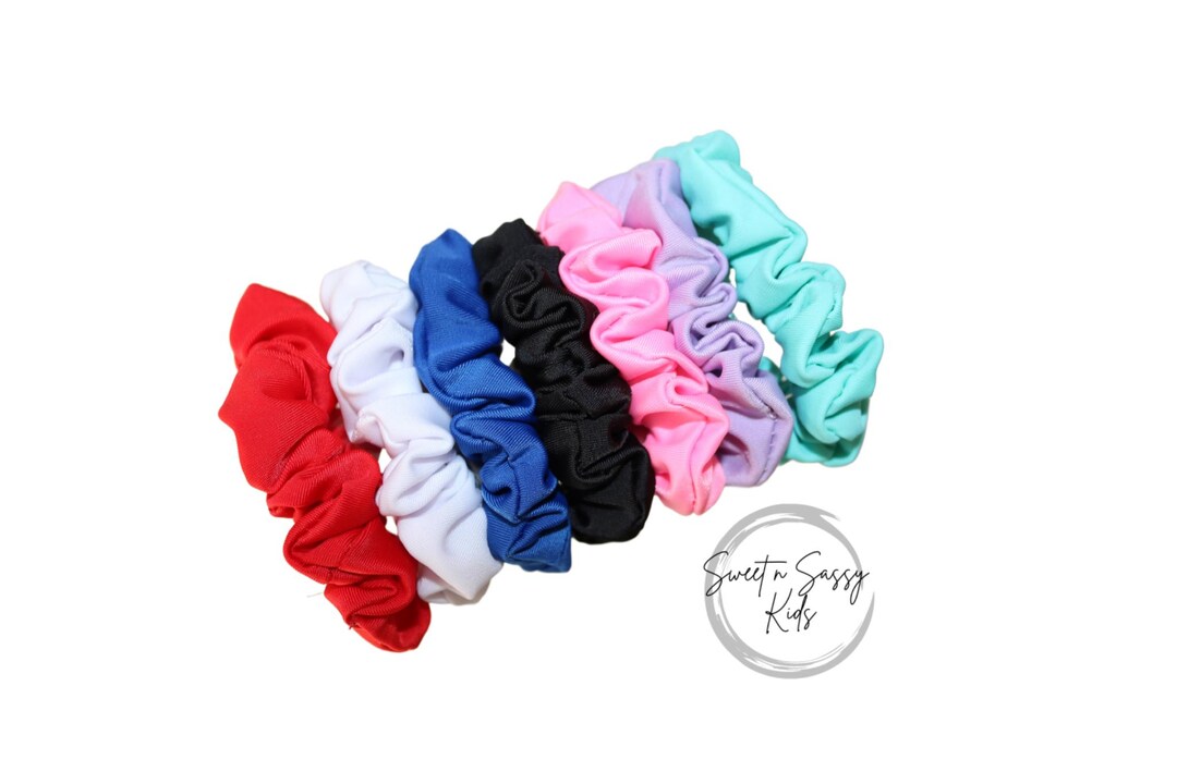 Pool Scrunch Skinny Swim Scrunchie, Spandex Water Hair Tie, Pool - Etsy
