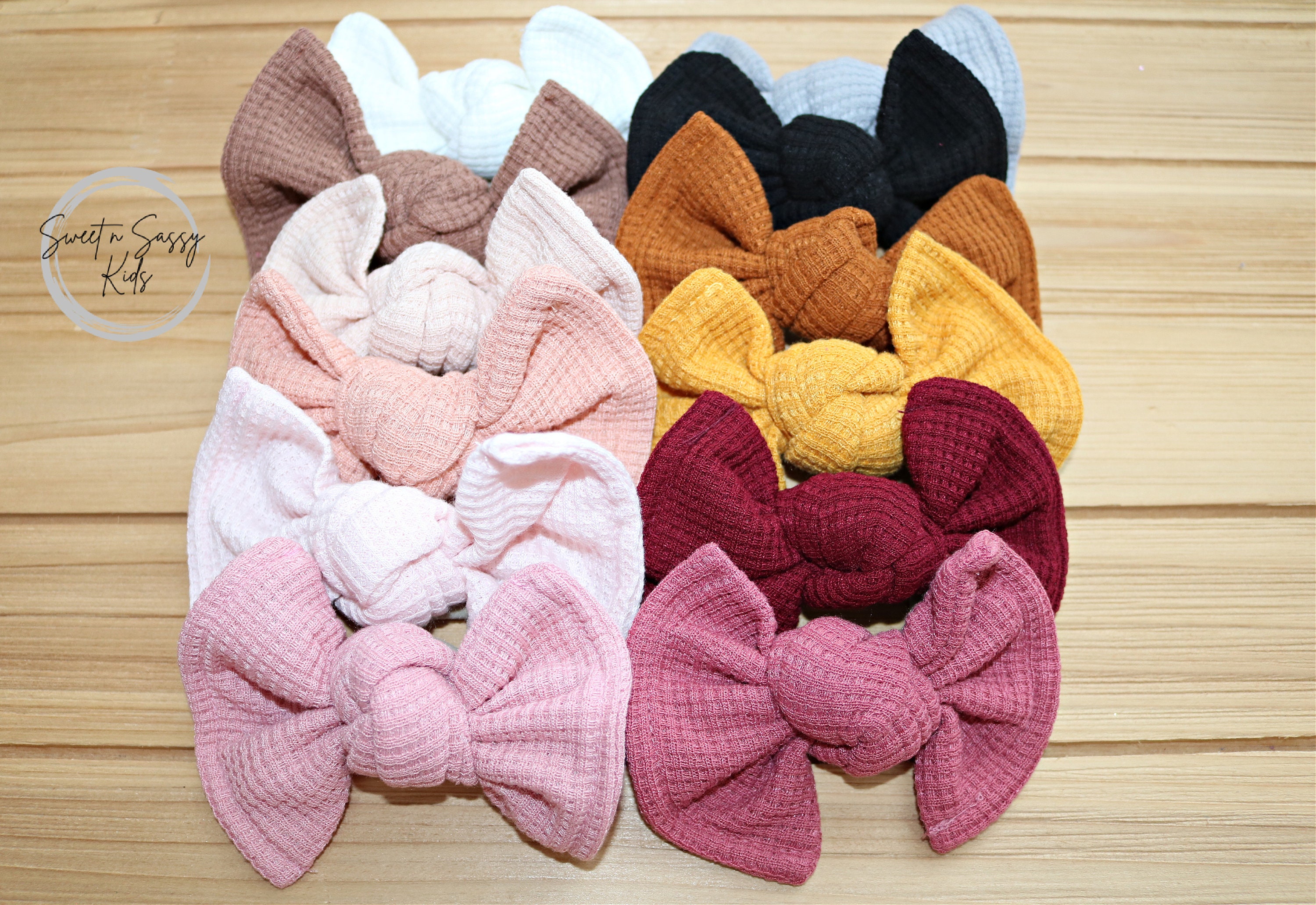 Cozy Chunky Knit Bow Headbands set of 4 Chunky Knit Headband Bow - Etsy main image 2