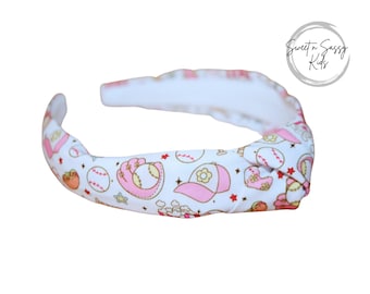 Girly Baseball Knot Headband, Sports Hair Accessories, Ballgame