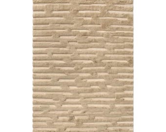 Hand Knotted Wool Rug, New Zealand Wool Area Rug, Neutral Textured Rug, Handmade Beige Wool Carpet, Modern Living Room Rug