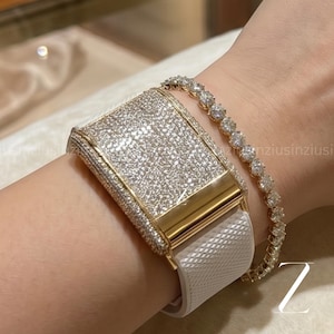 Pulsera Whoop 4.0/5.0 con hebilla de diamantes y moissanita, oro macizo de 14/18 quilates, pulsera de fitness de lujo unisex, pulsera minimalista para uso diario. Regalo ideal.