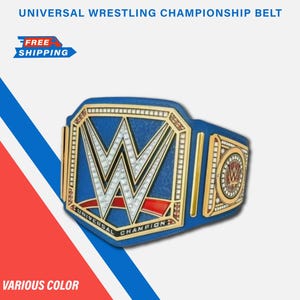 Universal Title Championship Wrestling Replica Belt – Adult Size – Brass-Zinc Plates, 2 mm
