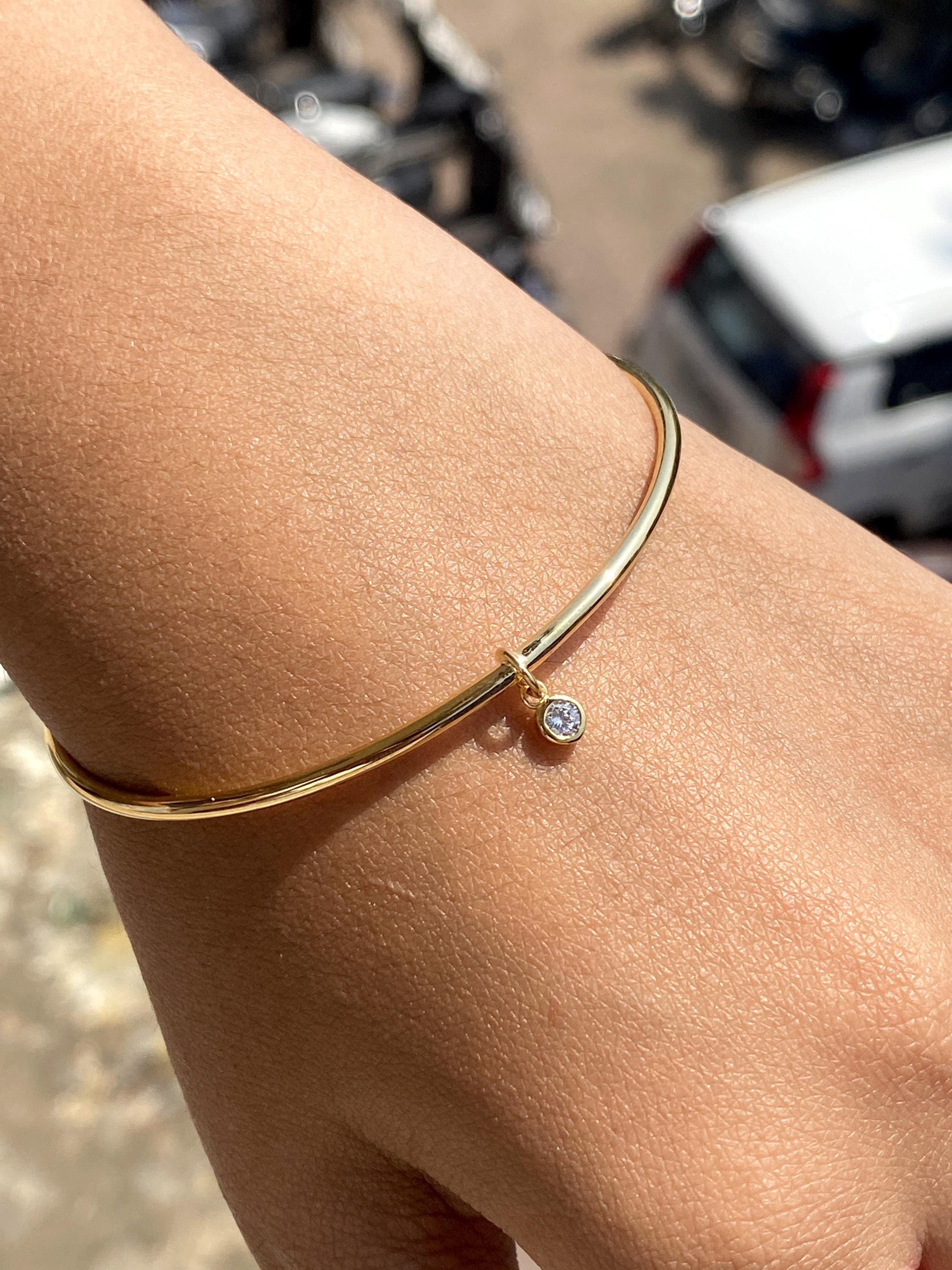Bracciale Moissanite Donna Con Zirconia - Placcato Argento, Taglio Rotondo, Catena Regolabile - Gioiello Ipoallergenico Senza Nichel - 4