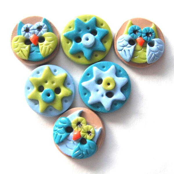 Polymer Clay Buttons - Etsy