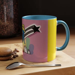 Taza de café con dibujos animados coloridos: regalo divertido para amantes de las aves, taza artística, decoración de cocina original, regalos únicos para cualquier ocasión.