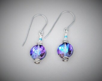 Vintage Purple Bead Earrings